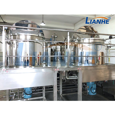 Machine de émulsification de l'émulsifiant 1T d'acier inoxydable de mélangeur de vide de gel crème cosmétique d'onguent