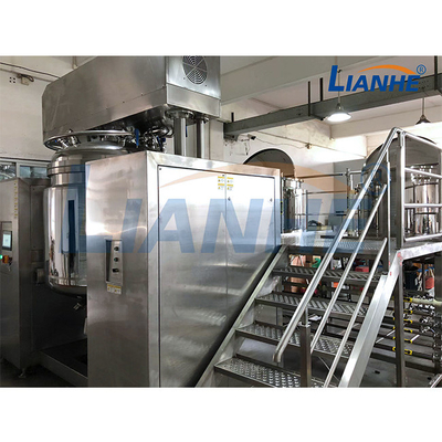 Machine de émulsification de l'émulsifiant 1T d'acier inoxydable de mélangeur de vide de gel crème cosmétique d'onguent