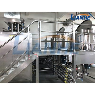 Machine de émulsification de l'émulsifiant 1T d'acier inoxydable de mélangeur de vide de gel crème cosmétique d'onguent