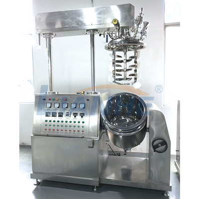 homogénisateur inférieur de levage hydraulique SUS316L de mélangeur d'émulsifiant du vide 150L