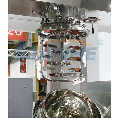 homogénisateur inférieur de levage hydraulique SUS316L de mélangeur d'émulsifiant du vide 150L