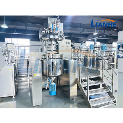 Cosmétique de homogénisateur de circulation de vide de la machine 200L de mélangeur d'émulsifiant d'écran tactile faisant le mélangeur