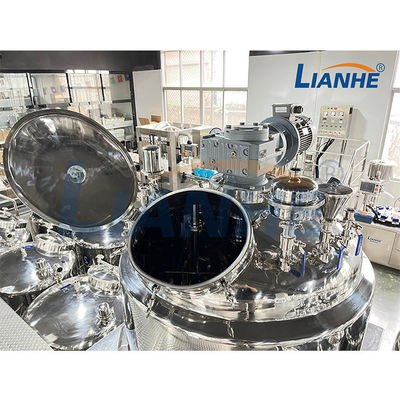 Réservoir de mélange d'onguent cosmétique de mélangeur d'émulsifiant de vide de chauffage de vapeur avec l'agitateur