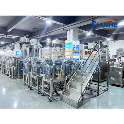 Réservoir de mélange d'onguent cosmétique de mélangeur d'émulsifiant de vide de chauffage de vapeur avec l'agitateur