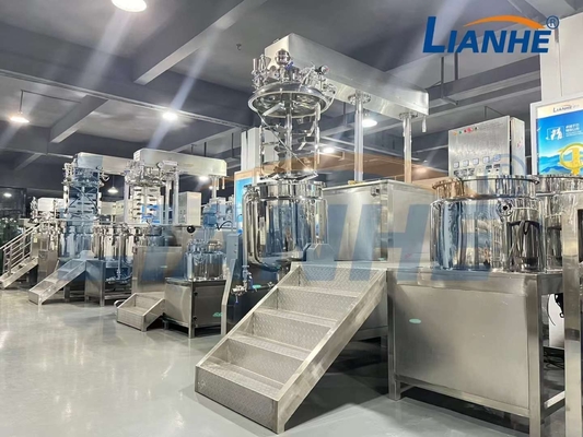 crème de visage cosmétique de homogénisateur de mélangeur du vide 300L faisant la machine
