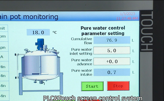 solution de réactif d'antigène de mélangeur d'émulsifiant du vide 300L faisant le réservoir de chauffage de machine