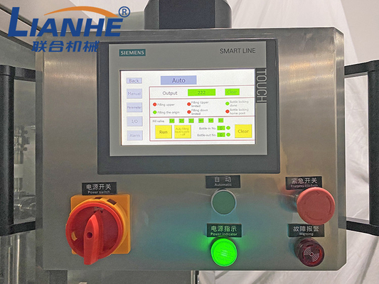 PLC 12 équipe la ligne d'un gicleur de étiquetage de capsulage de remplissage de machine de savon liquide de douche de lotion automatique de gel