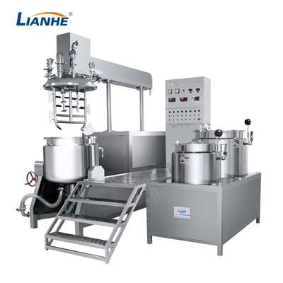 Double machine de mélangeur d'émulsifiant de vide de crème de cisaillement contrôle de PLC de 120 degrés