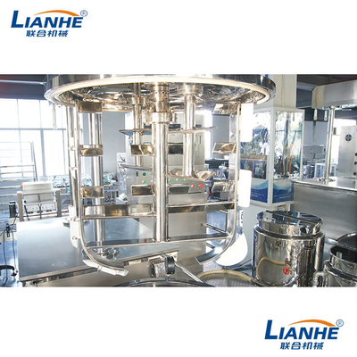 Double machine de mélangeur d'émulsifiant de vide de crème de cisaillement contrôle de PLC de 120 degrés