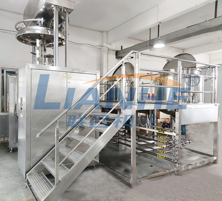 1 ascenseur hydraulique de machine de mélangeur de Ton Double Cylinder Vacuum Emulsifier