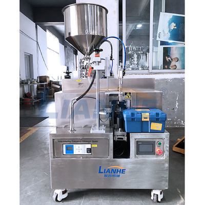 Anti remplisseur de tube et scelleur disjoints, machine cosmétique de cachetage de tube de PLC