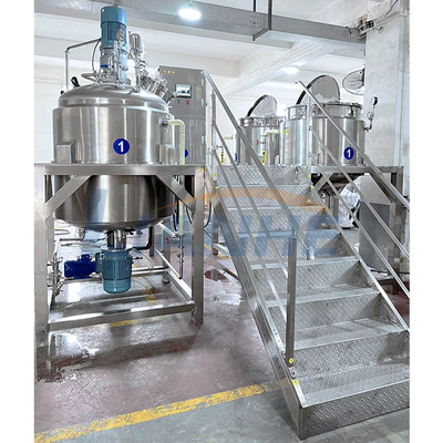 réservoir de mélange du mélangeur 1000L de crème de shampooing de vide d'émulsifiant de haute de cisaillement lotion cosmétique de corps